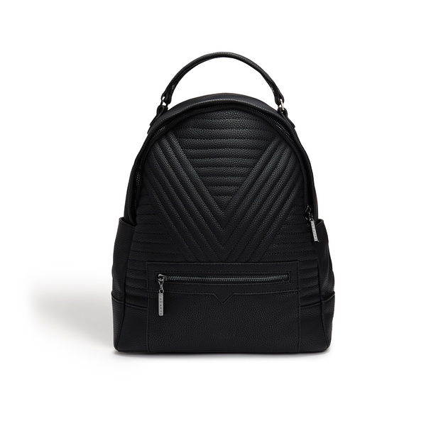 Black - Camberwell Vegan Quilted Backpack